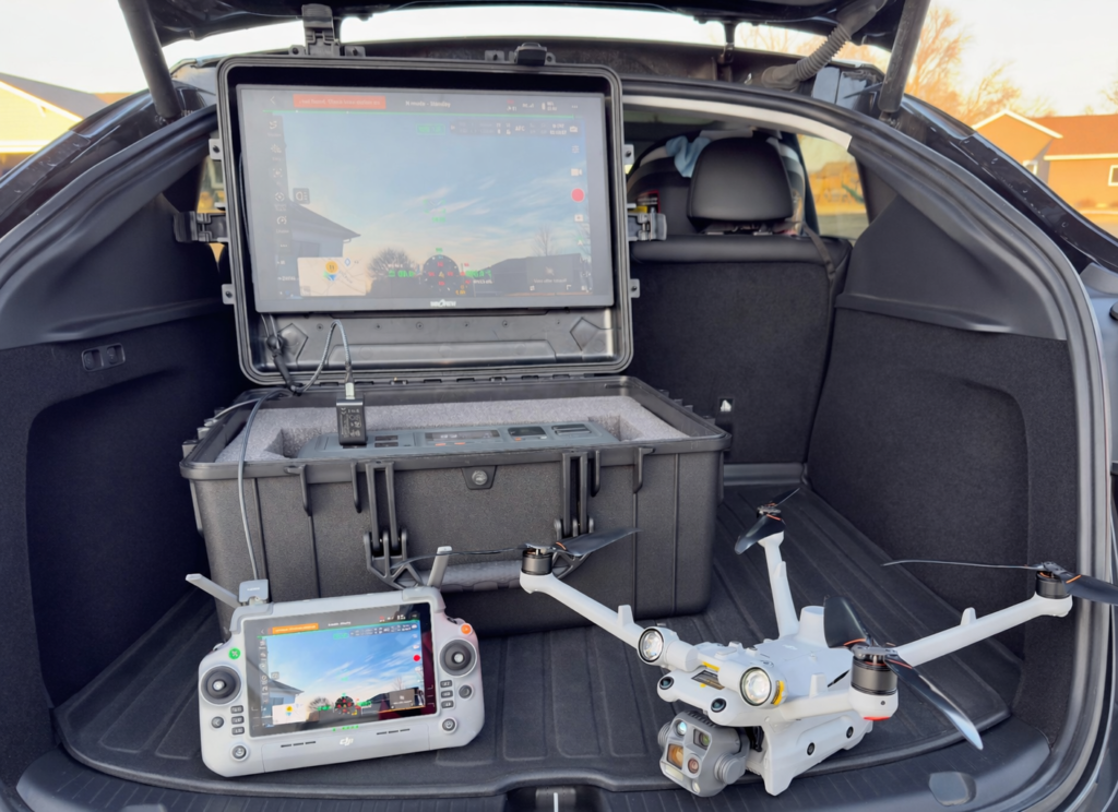 Enterprise-grade thermal drone equipment used for deer recovery and tracking wounded game in Wisconsin